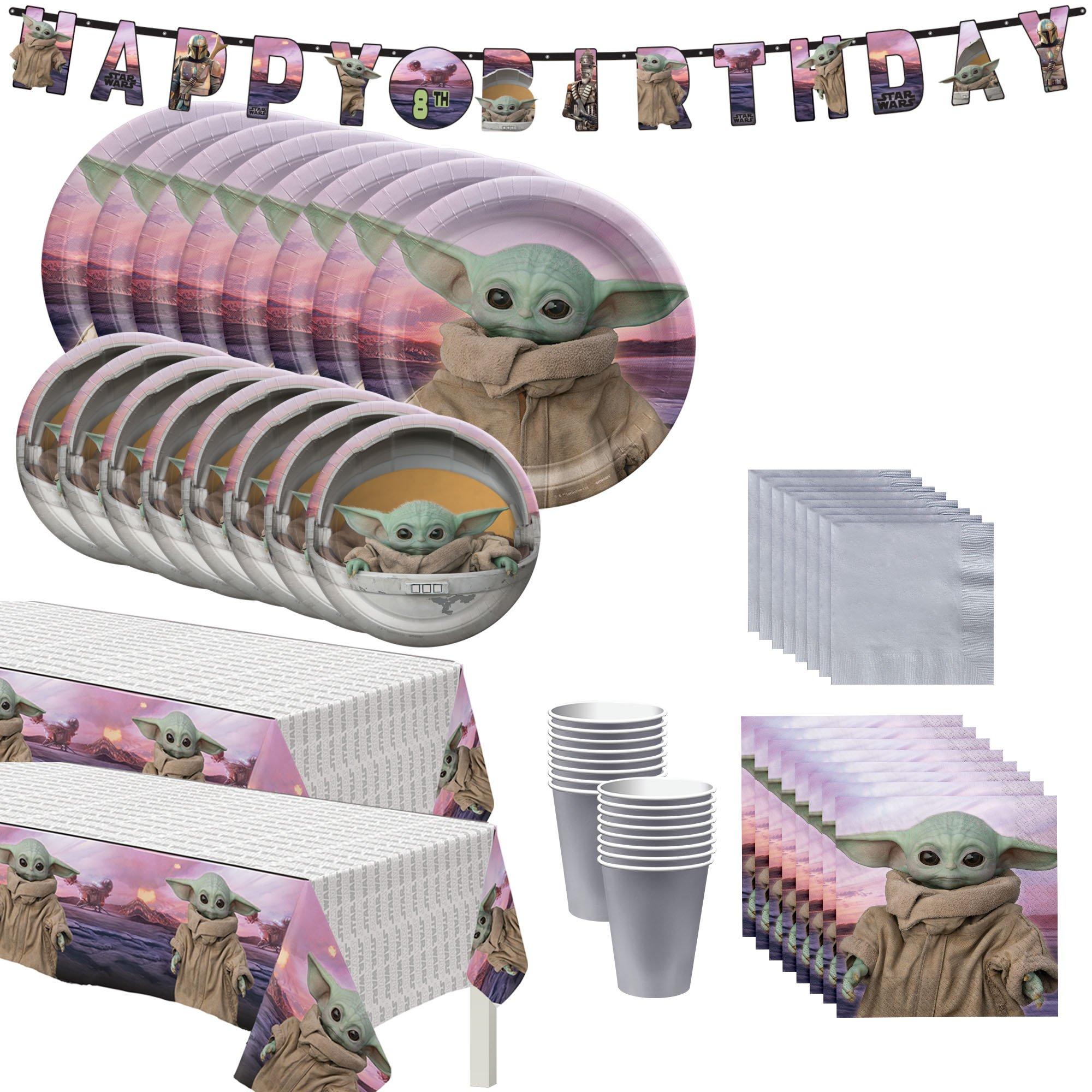 The Mandalorian Birthday Tableware Kit for 24 Guests Party City